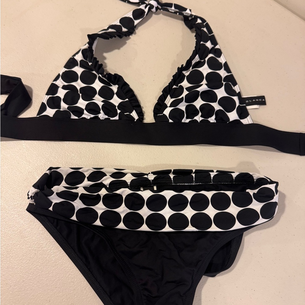 La Blanca Black and White Polka Dot Bikini